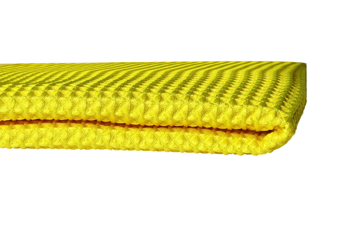 ESWY 40 x 40 cm Ścierka typu waffel do powierzchni szklanych żółta Yellow Waffle Cloth